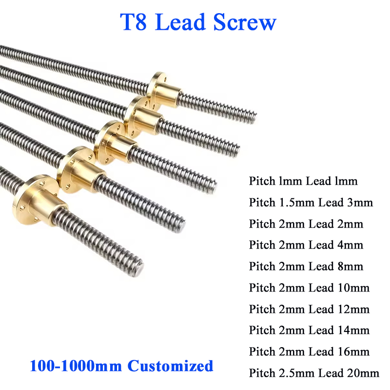 Lead Screw 8Mm - T8 Kurşun Vida Kurşun 2mm 4mm