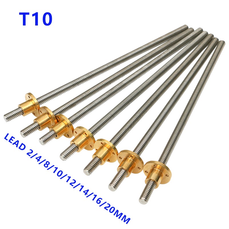 Lead Screw 8Mm - 304 paslanmaz çelik T10 10mm Kurşun