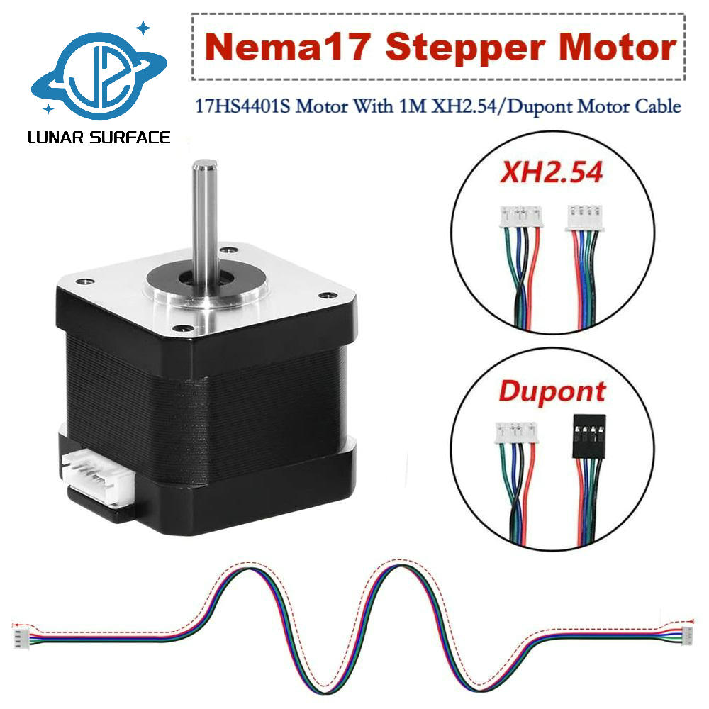 Stepper Motor Nema17 - 1M XH2.54/Dupont Motor kablosu ile LS-3D