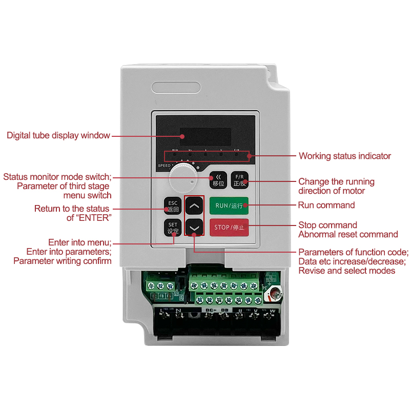 Spindle Motor - 1.5kw 110v/220v/380vac İnvertör 2hp Vfd Değişken