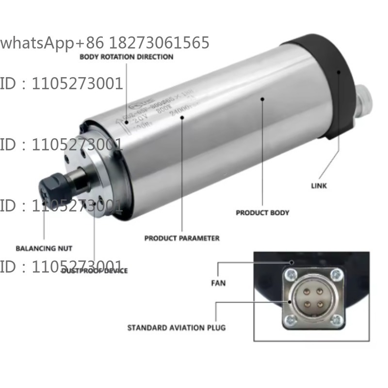 24000RPM Yuvarlak Su Soğutmalı - Water Cooled Spindle incelemesi ve fiyatı