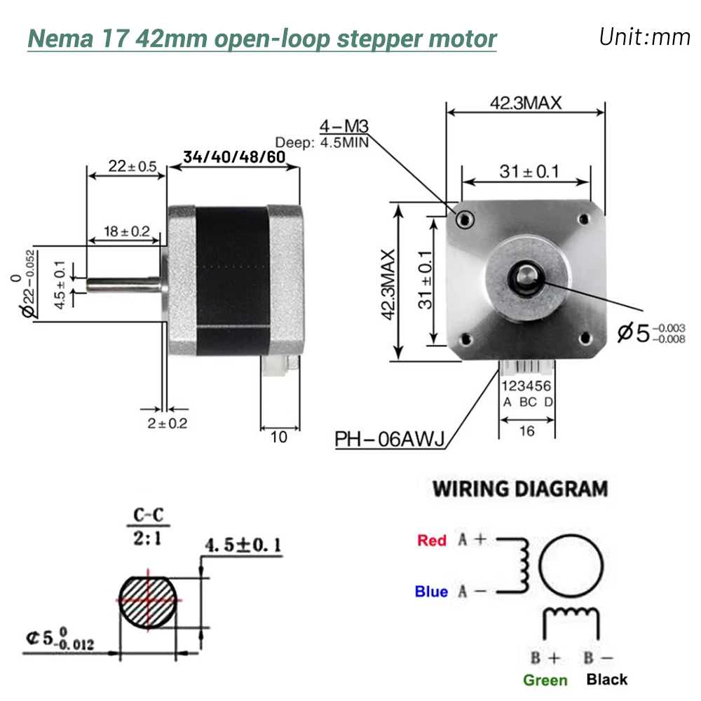 Nema17 Step Motor 42 Motor 4-L - Stepper Motor Nema17 incelemesi ve fiyatı