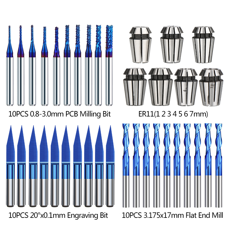XCAN CNC Router Bit End Mill E - End Mill Set incelemesi ve fiyatı